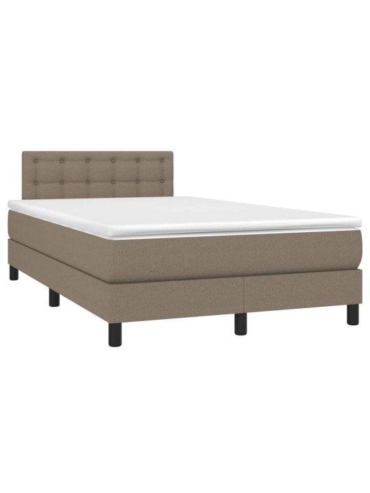 Box spring postel s matrací taupe 120x200 cm textil