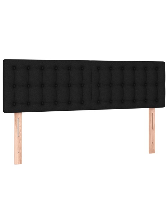 Box spring postel s matrací černá 140x200 cm textil