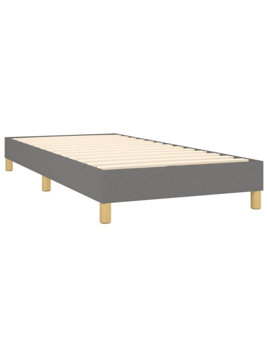 Box spring postel s matrací tmavě šedá 90x200 cm textil