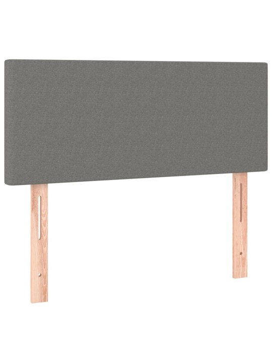 Box spring postel s matrací tmavě šedá 90x200 cm textil