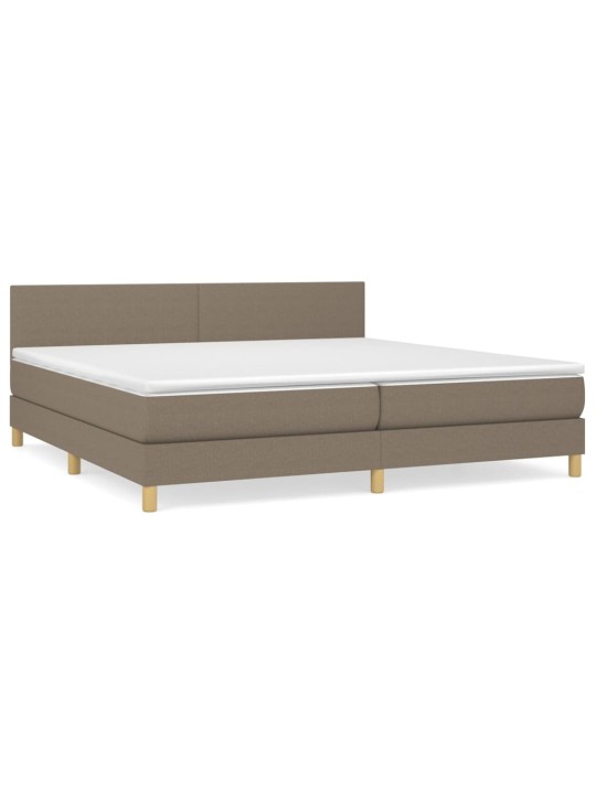 Box spring postel s matrací taupe 200x200 cm textil