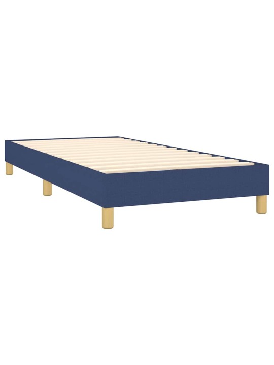 Box spring postel s matrací modrá 80x200 cm textil