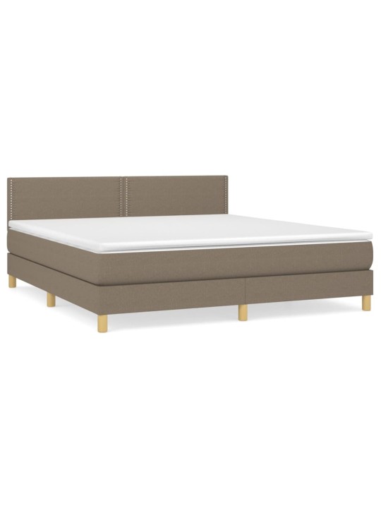 Box spring postel s matrací taupe 160x200 cm textil