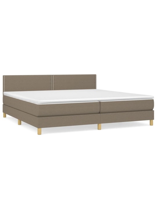 Box spring postel s matrací taupe 200x200 cm textil