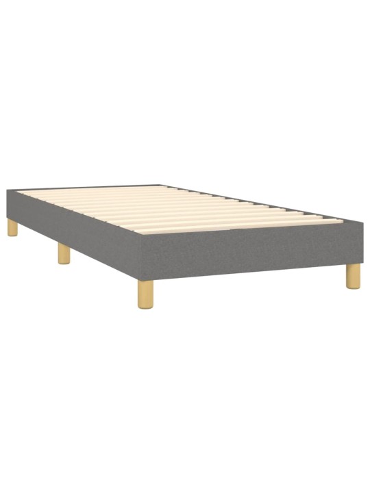 Box spring postel s matrací tmavě šedá 90x190 cm textil