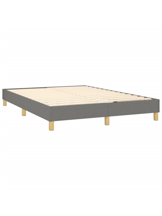 Box spring postel s matrací tmavě šedý 140 x 190 cm textil