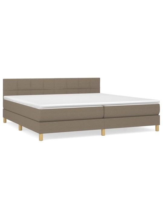 Box spring postel s matrací taupe 200x200 cm textil