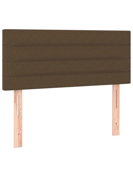 Box spring postel s matrací tmavě hnědá 80x200 cm textil