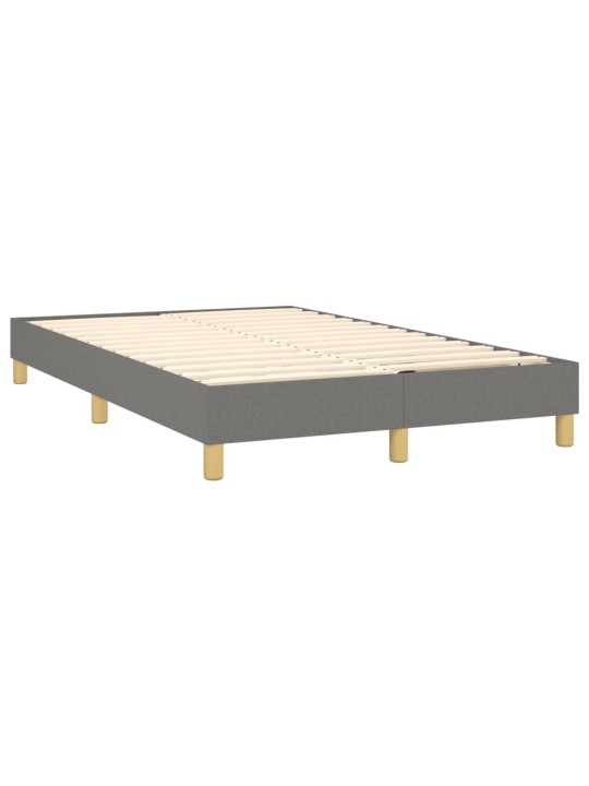 Box spring postel s matrací tmavě šedá 120x200 cm textil