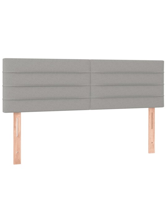 Box spring postel s matrací světle šedá 140 x 200 cm textil