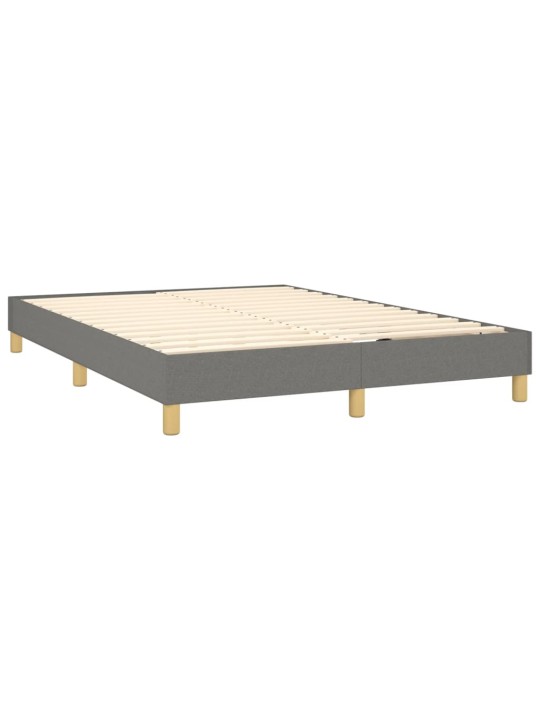Box spring postel s matrací tmavě šedá 140x200 cm textil