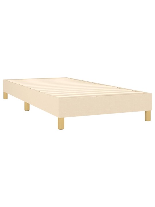 Box spring postel s matrací krémová 100 x 200 cm textil