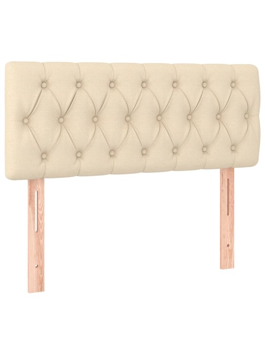Box spring postel s matrací krémová 90x190 cm textil