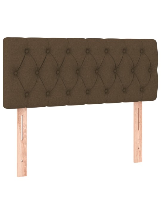 Box spring postel s matrací tmavě hnědá 90x200 cm textil
