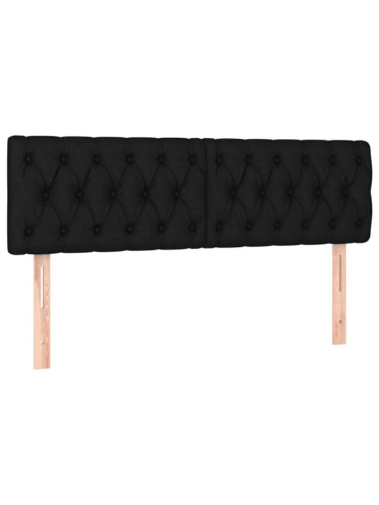 Box spring postel s matrací černá 160x200 cm textil