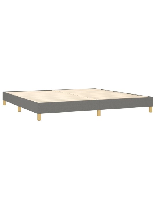 Box spring postel s matrací tmavě šedá 200x200 cm textil