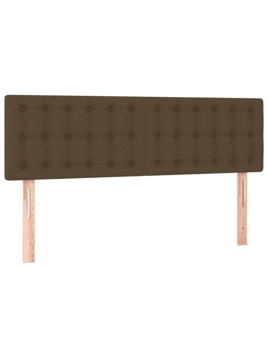 Box spring postel s matrací tmavě hnědá 140x200 cm textil