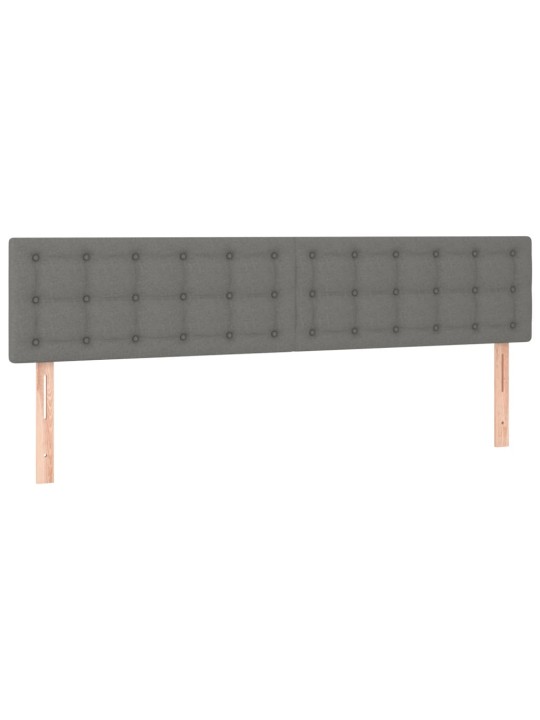 Box spring postel s matrací tmavě šedá 200x200 cm textil