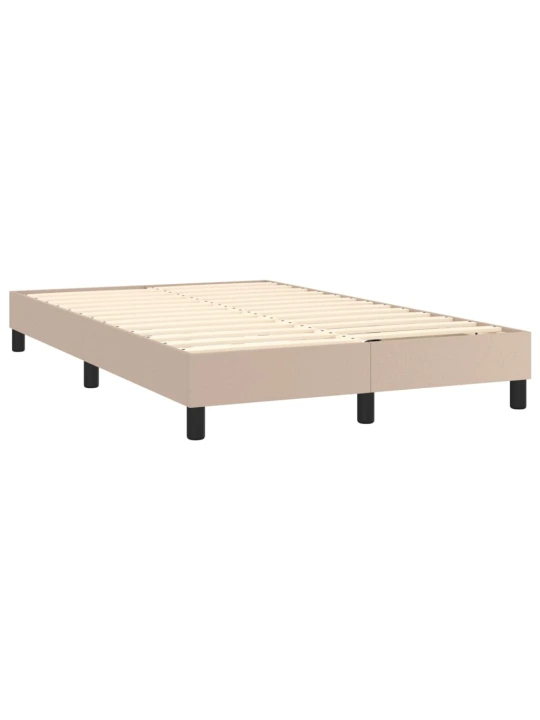 Box spring postel s matrací cappuccino 120x200 cm umělá kůže