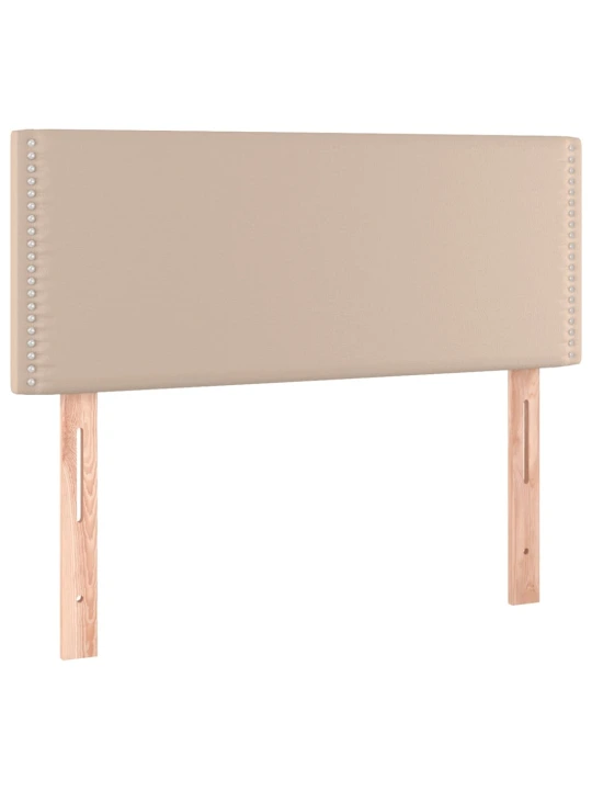 Box spring postel s matrací cappuccino 80 x 200 cm umělá kůže