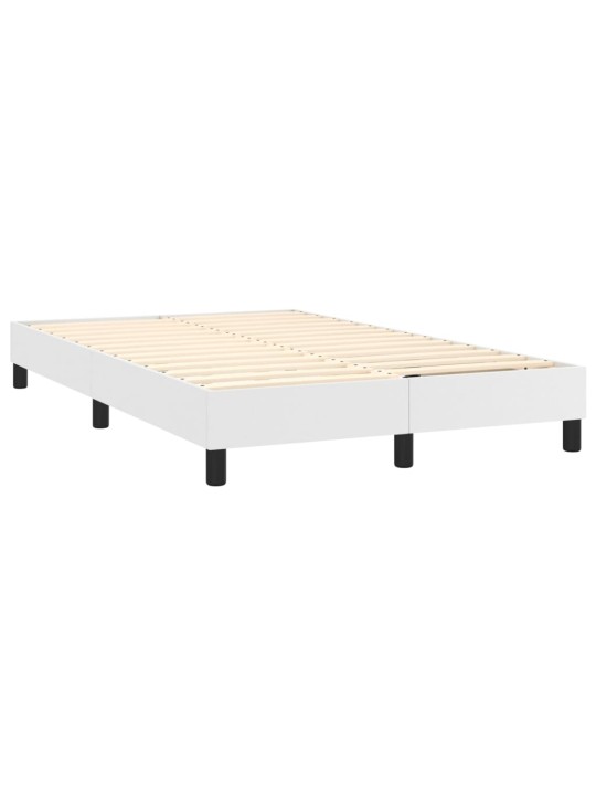 Box spring postel s matrací bílá 120x200 cm umělá kůže
