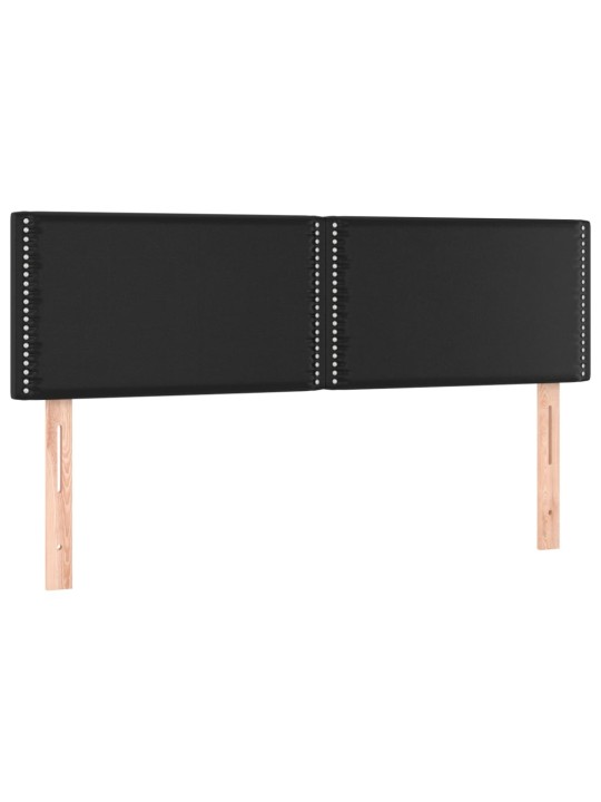 Box spring postel s matrací černá 140 x 190 cm umělá kůže