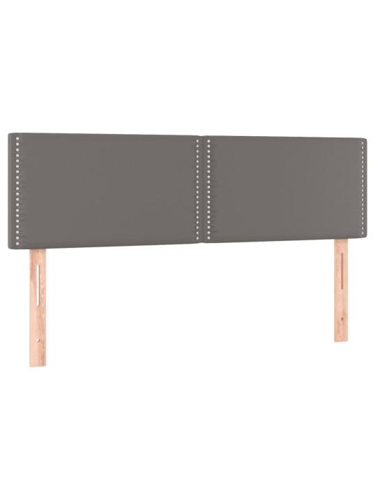 Box spring postel s matrací šedá 140x200 cm umělá kůže