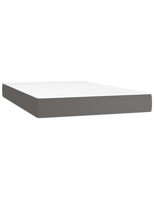 Box spring postel s matrací šedá 120x200 cm umělá kůže