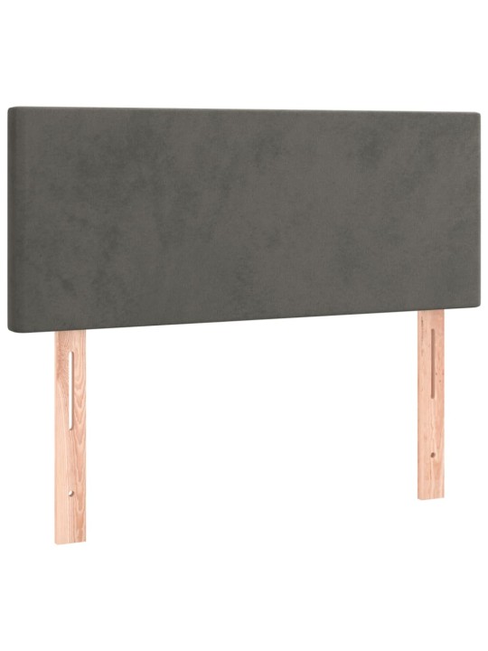 Box spring postel s matrací tmavě šedá 90x190 cm samet