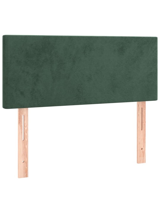 Box spring postel s matrací tmavě zelená 120 x 200 cm samet
