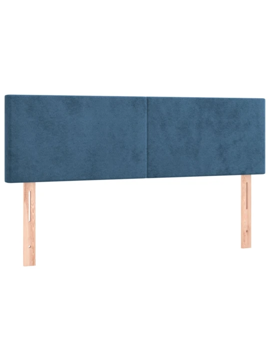 Box spring postel s matrací tmavě modrá 140x190 cm samet