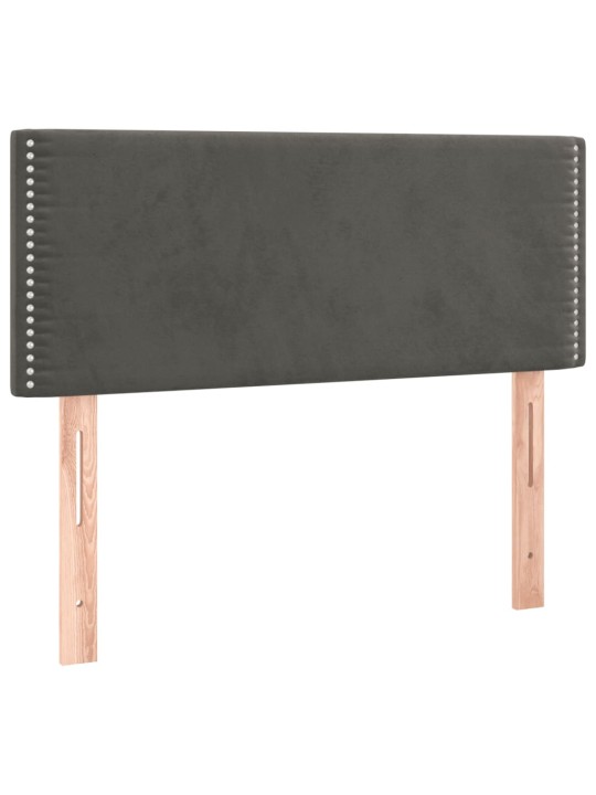 Box spring postel s matrací tmavě šedá 90x190 cm samet