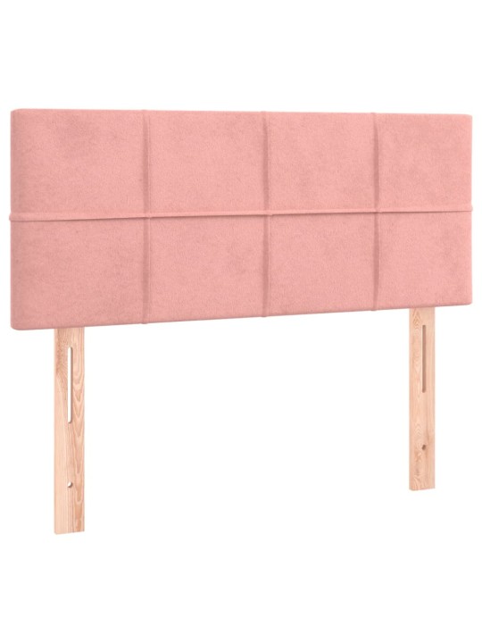 Box spring postel s matrací růžová 80 x 200 cm samet