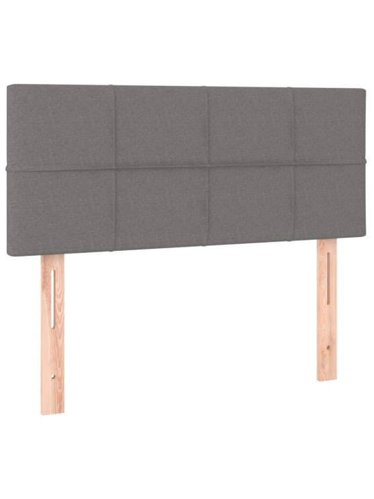 Box spring postel s matrací tmavě šedá 90x200 cm samet