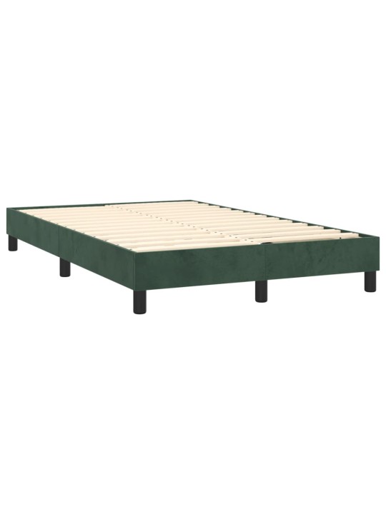 Box spring postel s matrací tmavě zelená 120 x 200 cm samet