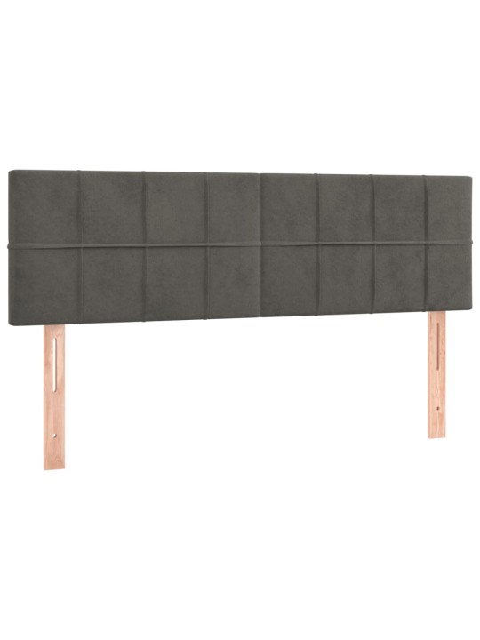 Box spring postel s matrací tmavě šedý 140 x 190 cm samet