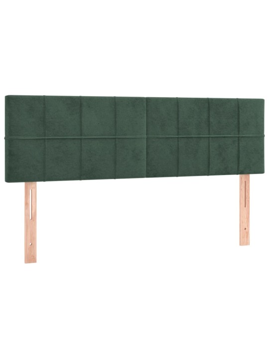 Box spring postel s matrací tmavě zelená 140x190 cm samet