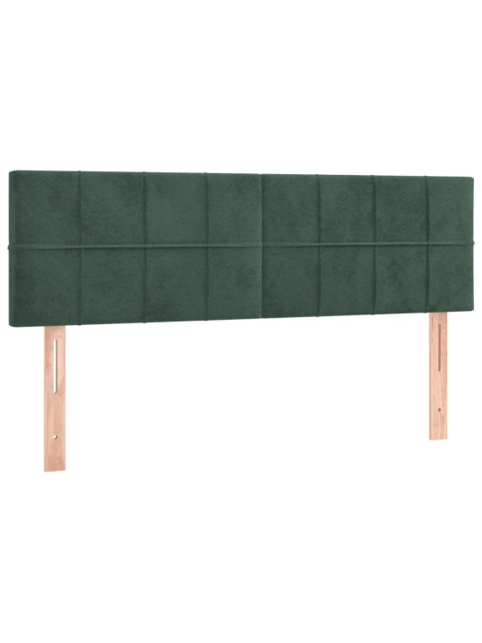 Box spring postel s matrací tmavě zelená 140x200 cm samet