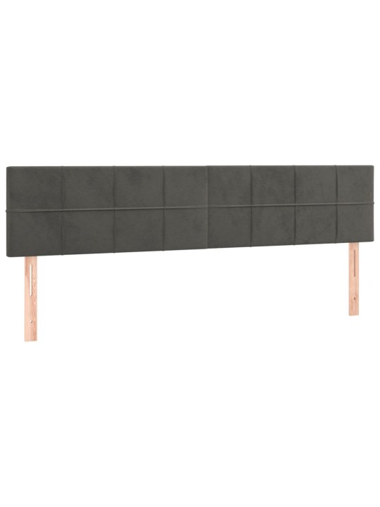 Box spring postel s matrací tmavě šedá 200x200 cm samet