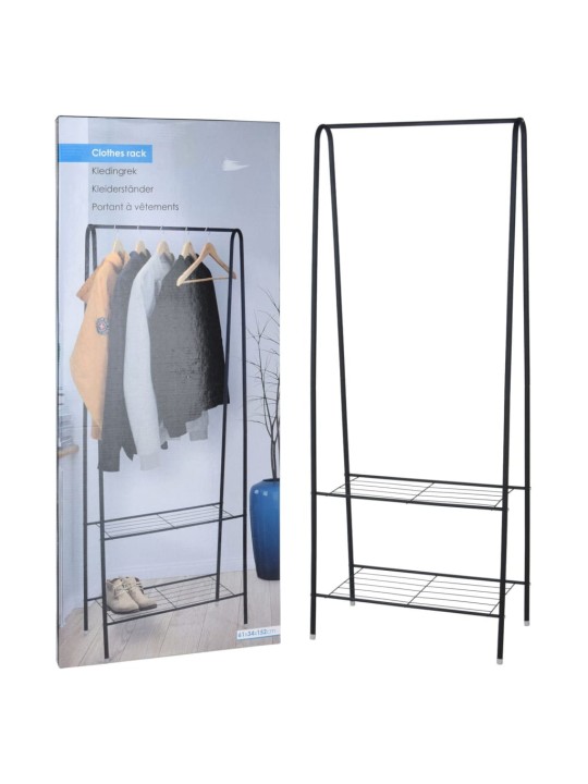 Storage solutions stojan na oblečení se 2 policemi 61 x 34 x 152 cm
