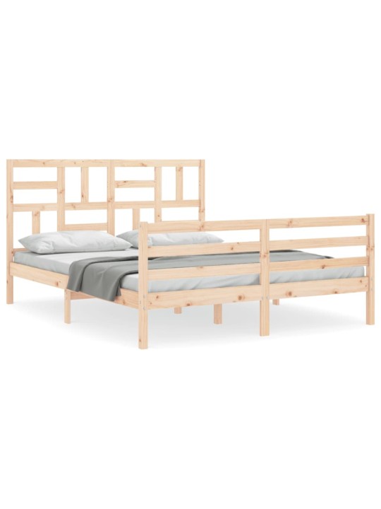 Rám postele s čelem King Size masivní dřevo