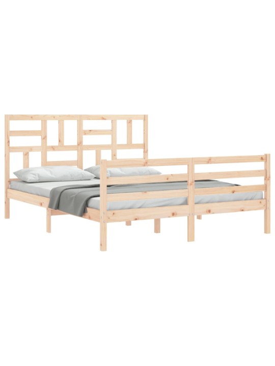 Rám postele s čelem King Size masivní dřevo