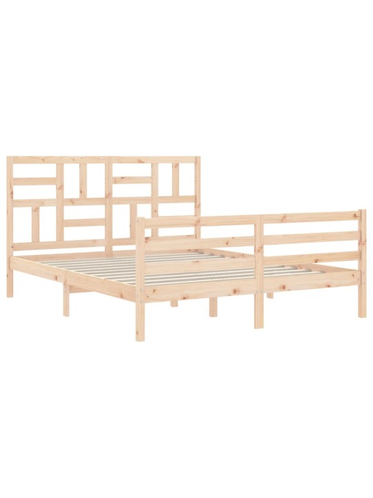 Rám postele s čelem King Size masivní dřevo