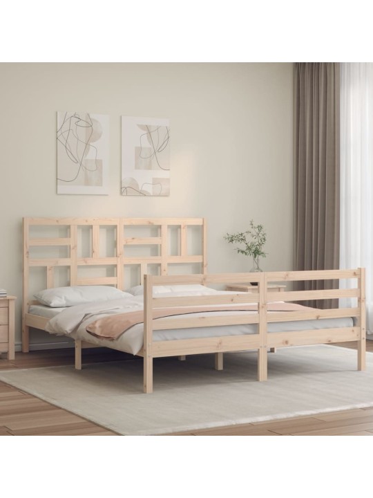 Rám postele s čelem King Size masivní dřevo
