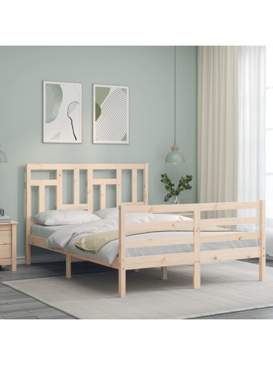 Rám postele s čelem Small Double masivní dřevo