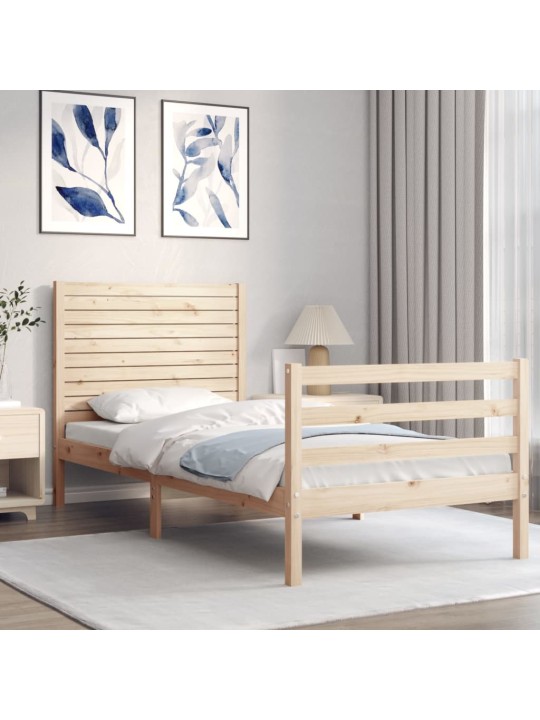 Rám postele s čelem Small Single masivní dřevo