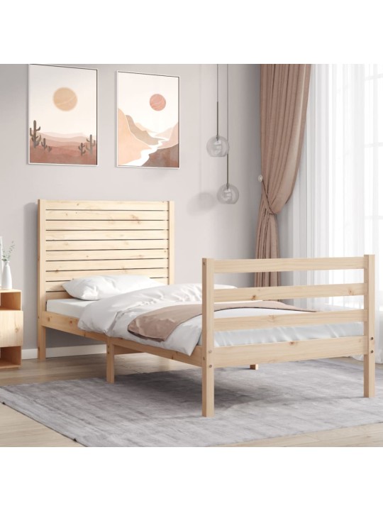 Rám postele s čelem Small Single masivní dřevo