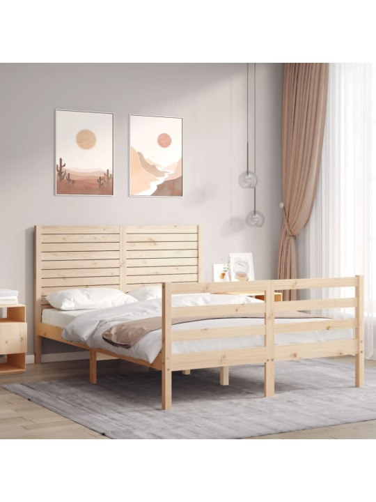 Rám postele s čelem Small Double masivní dřevo
