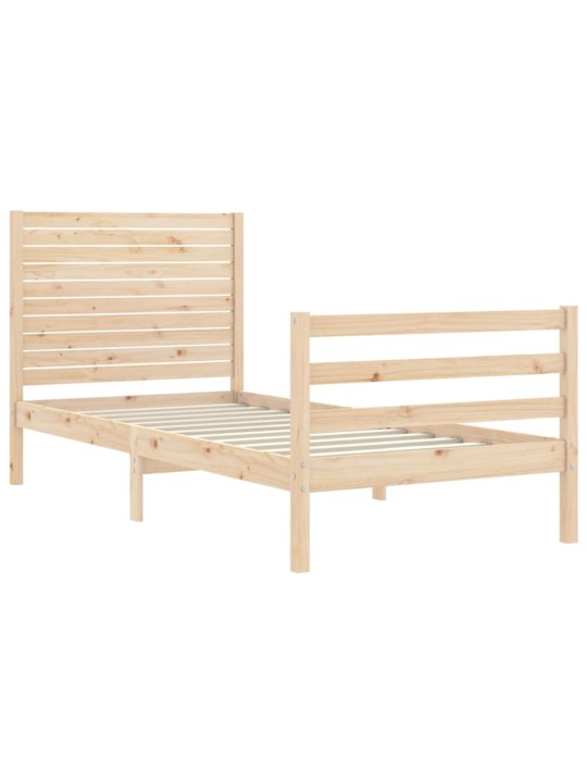 Rám postele s čelem 100 x 200 cm masivní dřevo