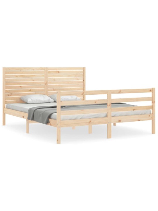 Rám postele s čelem King Size masivní dřevo
